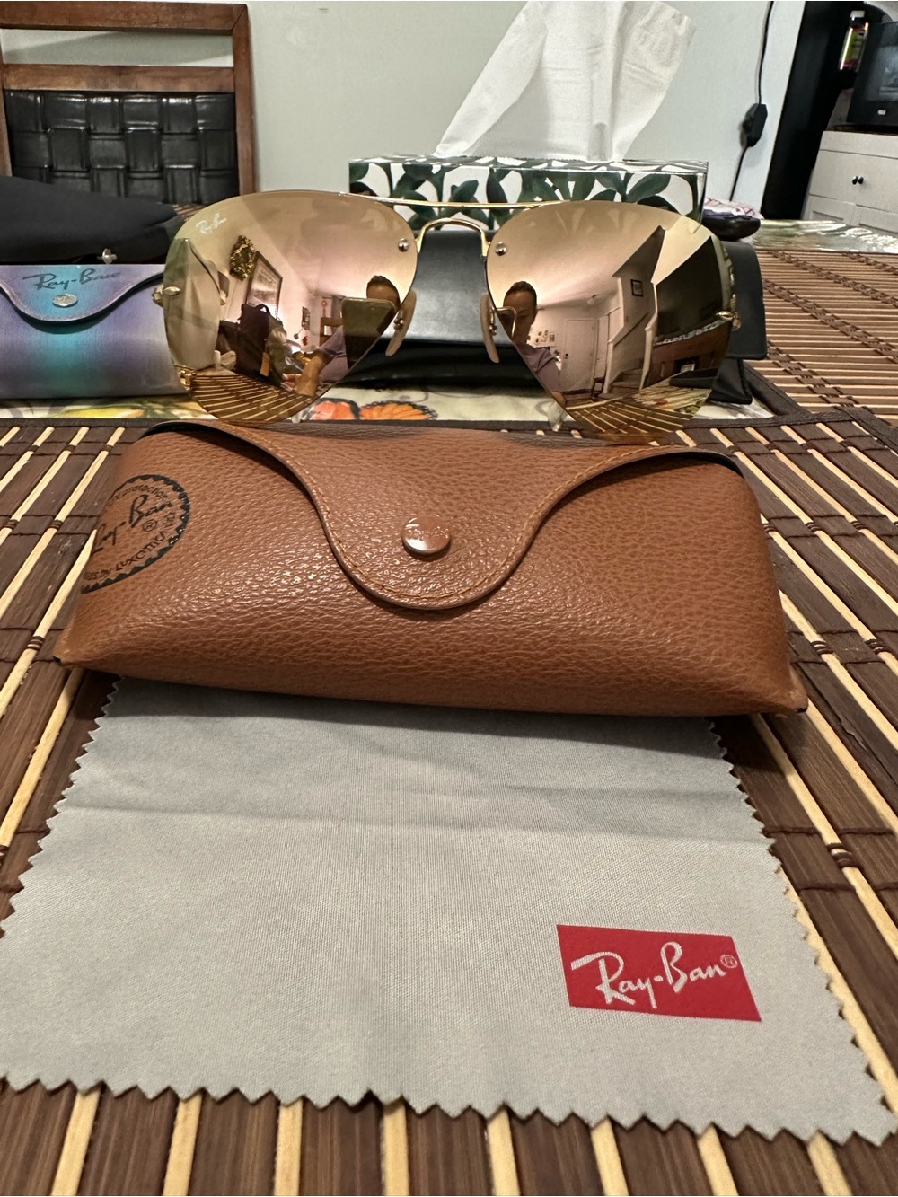 Ray-Ban Brown Rose gold Aviators